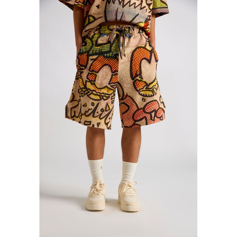 Garfield:Blown Out Printed Men’s Shorts 26 Beige