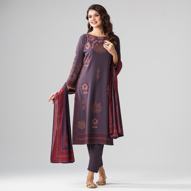 Womens Ash Violet Three Piece Set L ASH VIOLET