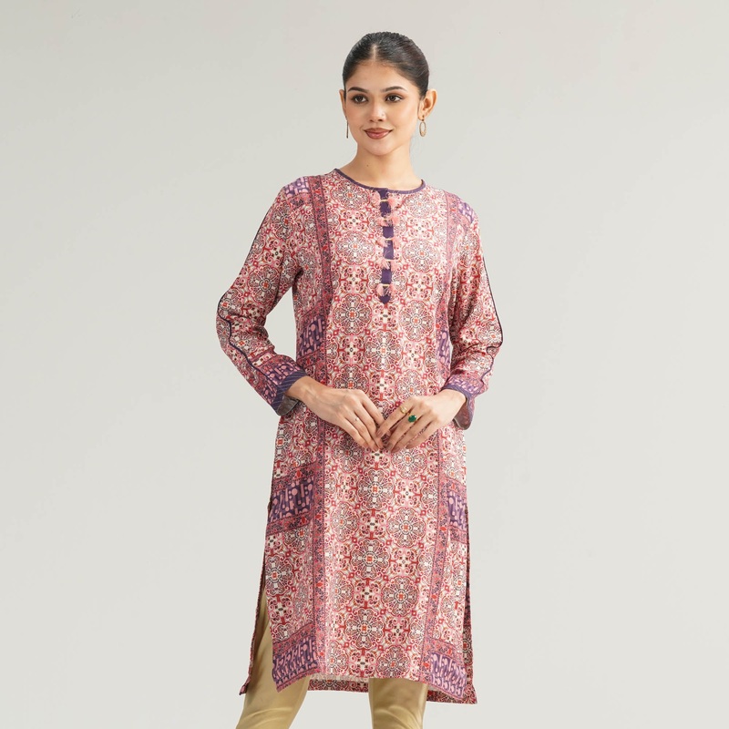 Womens Multicolor Kurti L MULTICOLOR