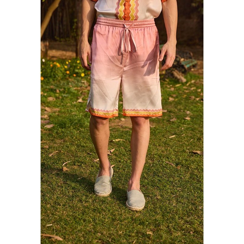Men’s Ombre Printed Shorts Pink 24