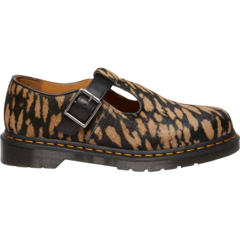 Dr. Martens T-Bar Shoe Abstract Hair On/Orleans – Unisex
