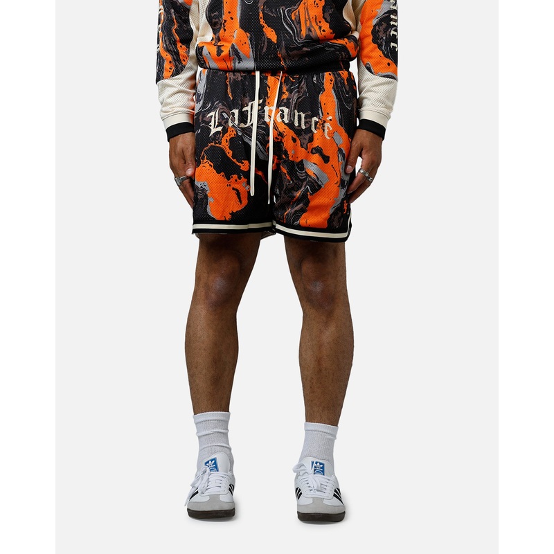 Puma Lafranc Heem All Over Print Shorts Orange S