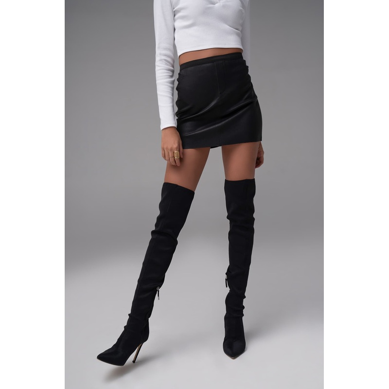 Julia – Leather Skirt – Black XS