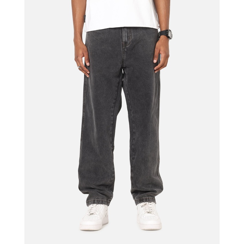 S Double Denim Standard Jeans Faded Black 30