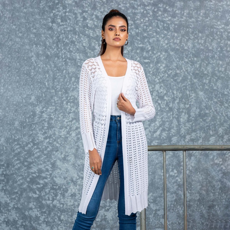 LADIES SHRUG- WHITE 2XL WHITE