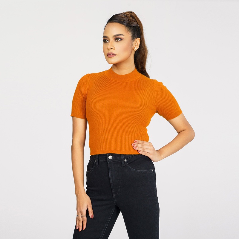 Women Brown Pullover S BROWN