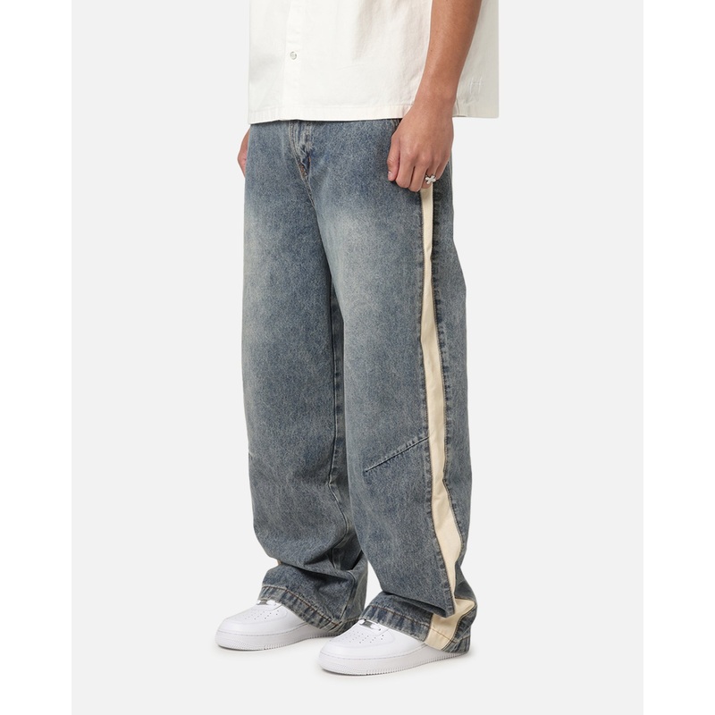 Saint Morta Amplus Sidewinder Jeans Dirty Denim/Off White 28