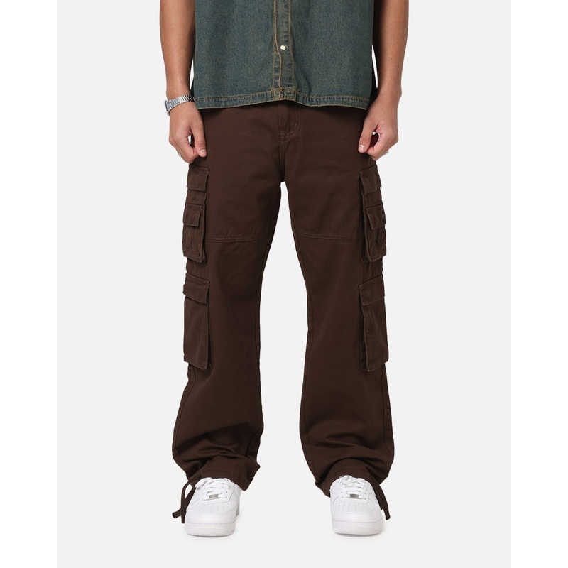 Saint Morta Modern Utility Cargo Pants Washed Brown 28