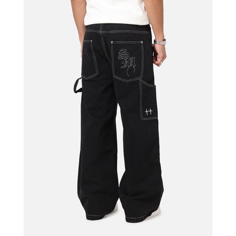 Saint Morta Amplus Fray Carpenter Jeans Contrast Black 28