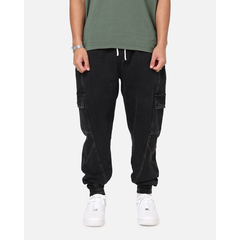 Saint Morta Rodeo Denim Joggers Black Shadow S