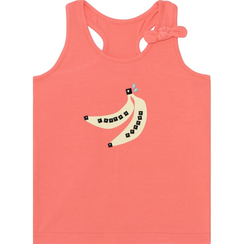 Deux par Deux Organic Cotton Graphic Knot Tank Top – Little Girls