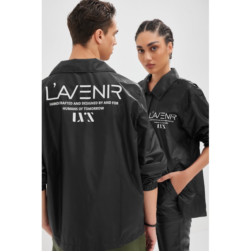 Morrow – Unisex Nylon Over-Shirt – Black S