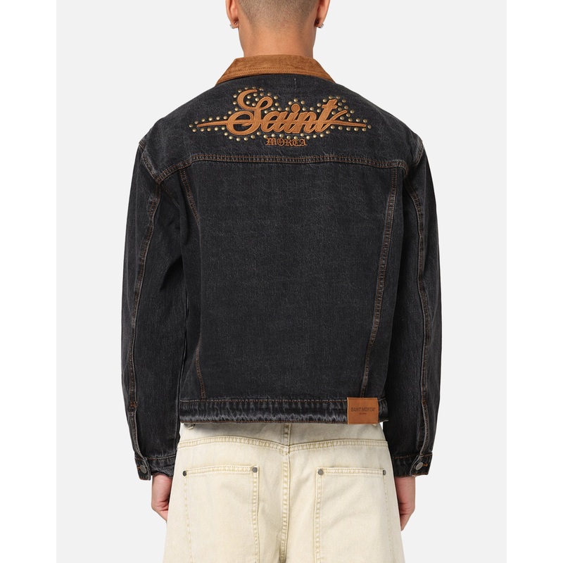 Saint Morta Rodeo Drive Denim Jacket Black Shadow S