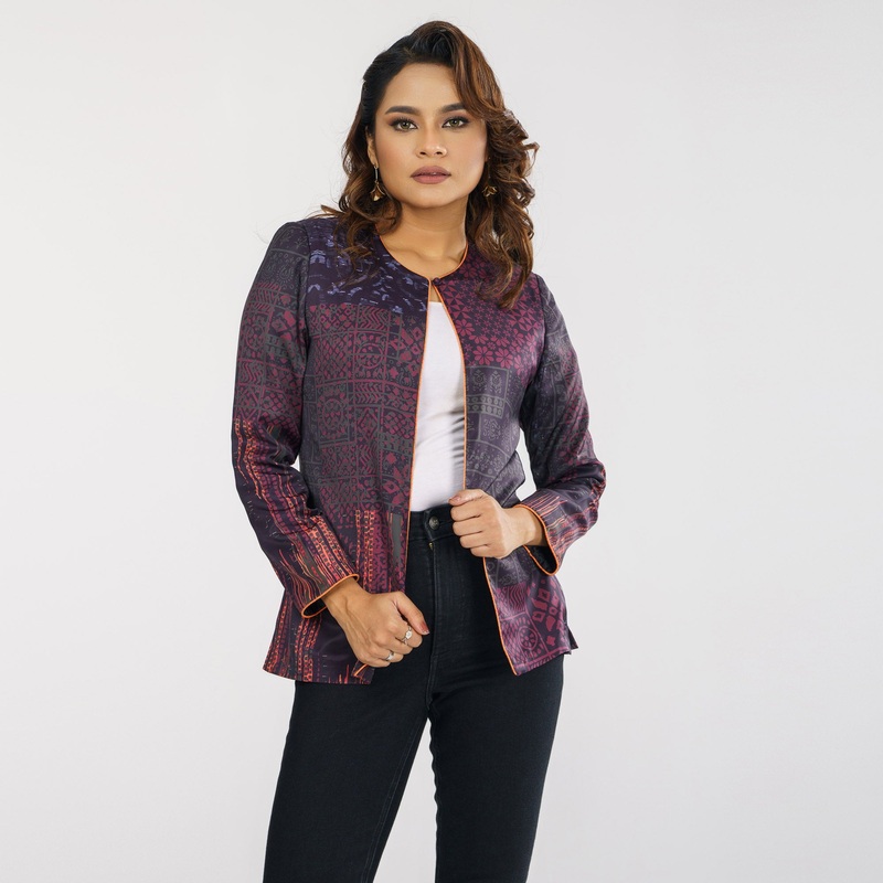 Womens Ethnic Multicolor Jacket S MULTI COLOR