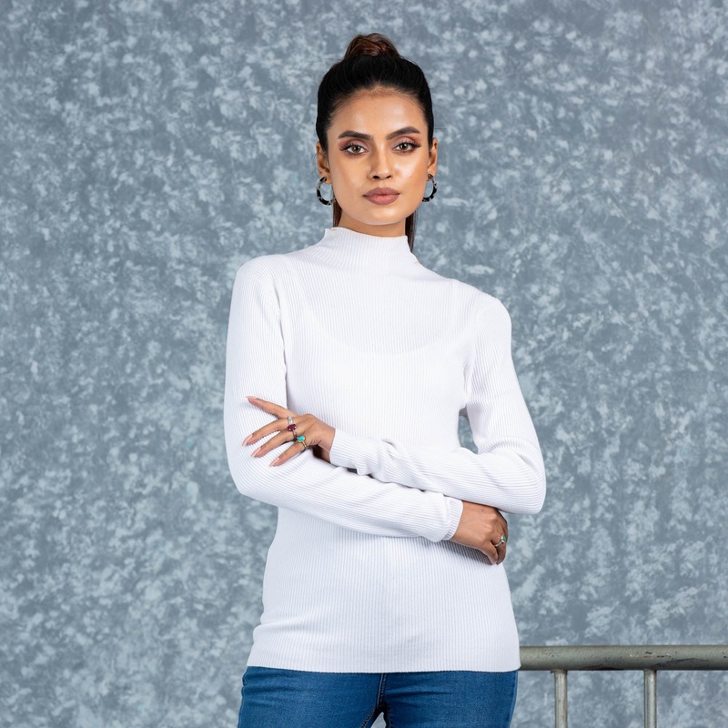 Womens White Pullover S WHITE