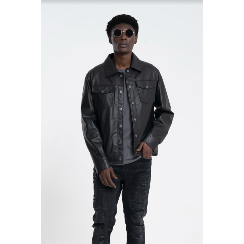 Cilo 2.0 – Leather Buttoned Jacket – Black S