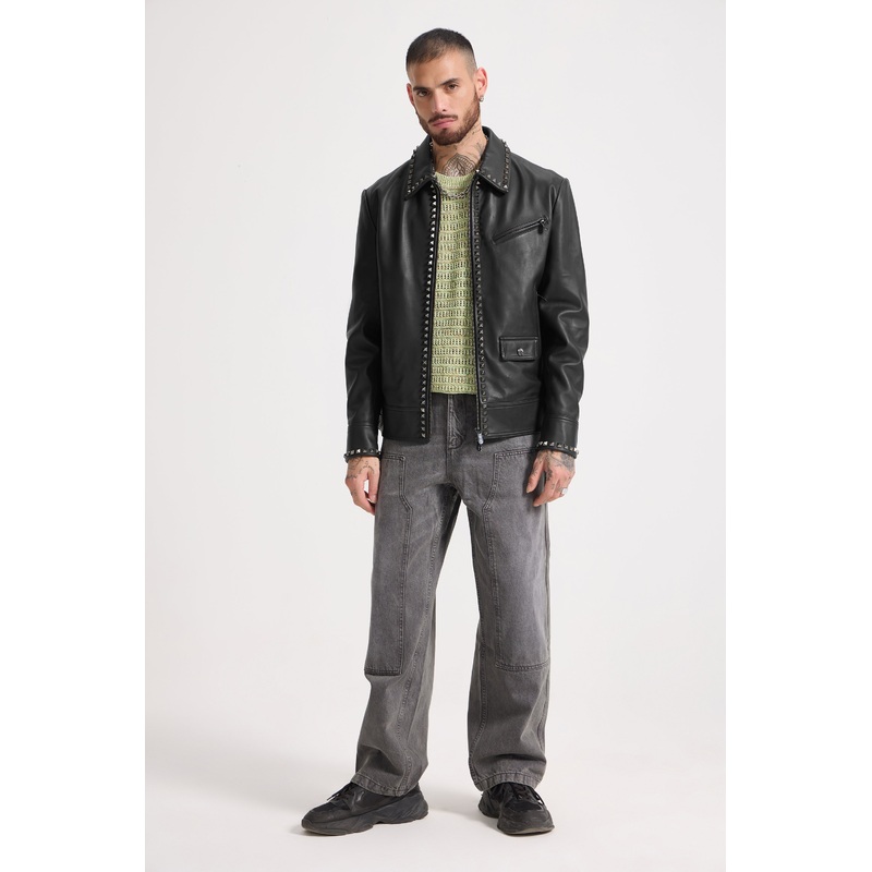 Lo – Untitled Studded Leather Jacket S