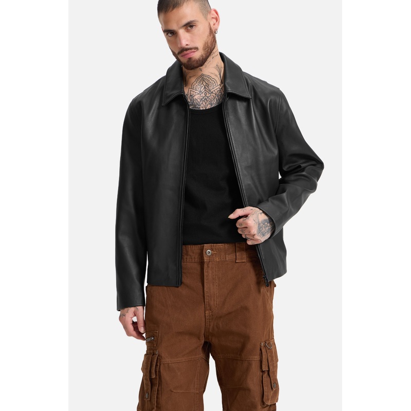 Lyon – Matte Finish Leather Jacket S