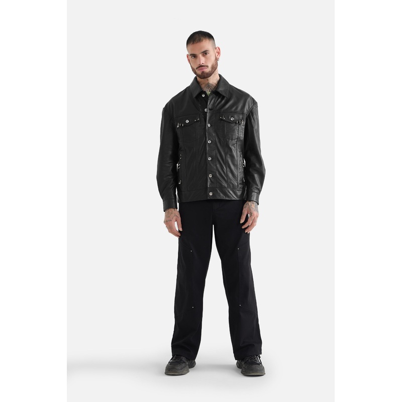 Percer – Pierced Leather Jacket S