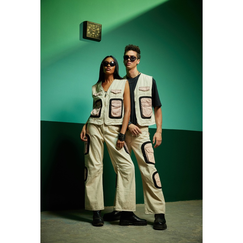 Piero – Utility Gilet Denim Co-Ord Set S FULL SET