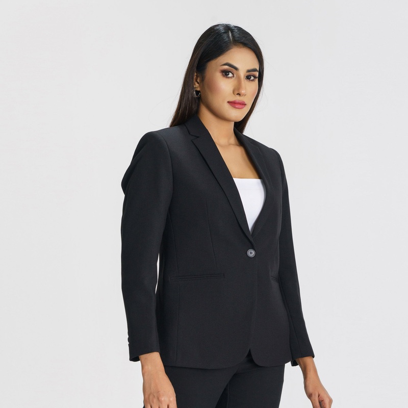 Womens Black Slim Fit Blazer S BLACK