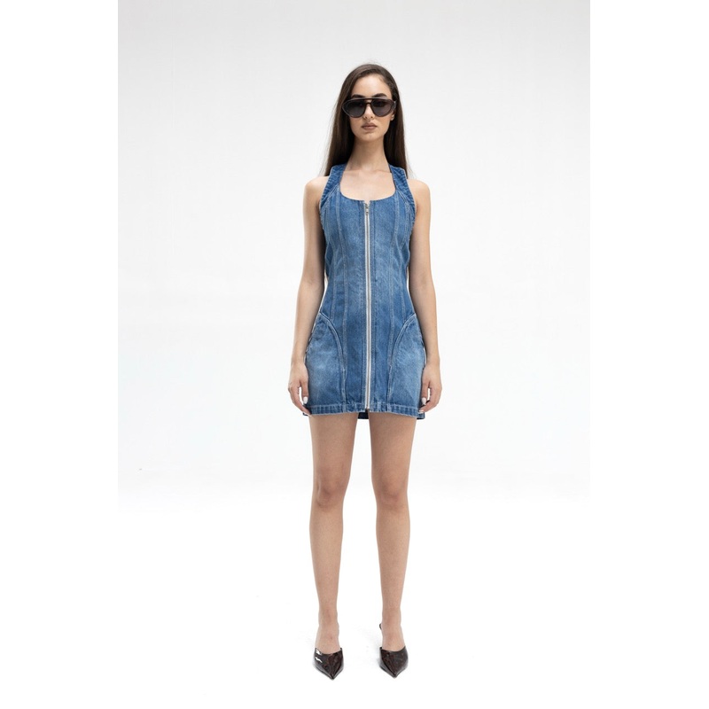 Cypher Mini Denim Dress XS
