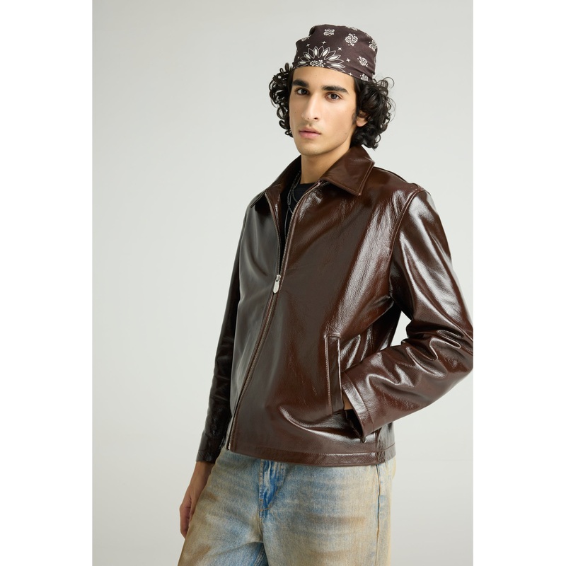 GLAZED  Liquid Leather Jacket S