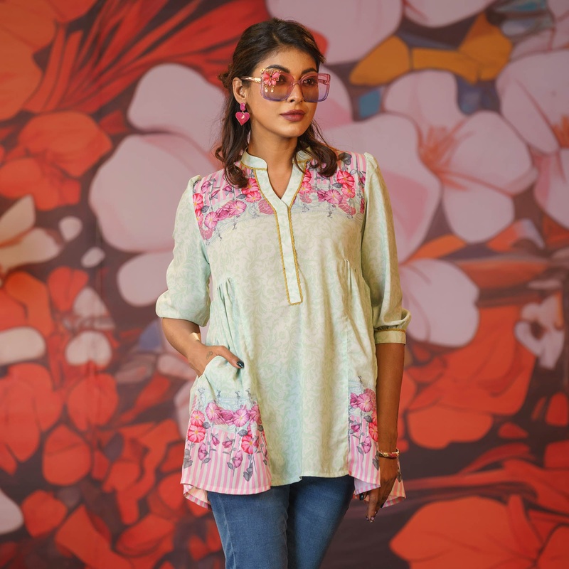 Womens Ethnic Tunic-Multi Color 2XL MULTI COLOR