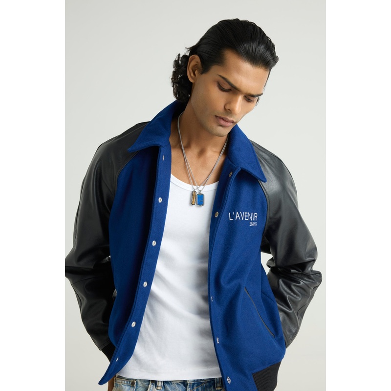 DRAGO – Wool & Leather Varsity Jacket (Dragon Edition) S