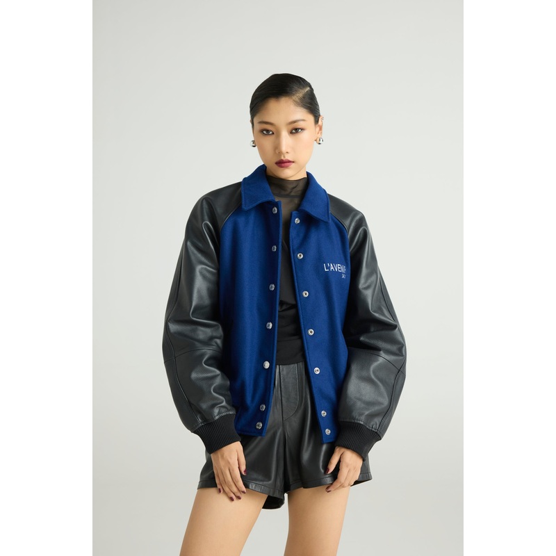 DRAGO – Wool & Leather Varsity Jacket (Dragon Edition) XS