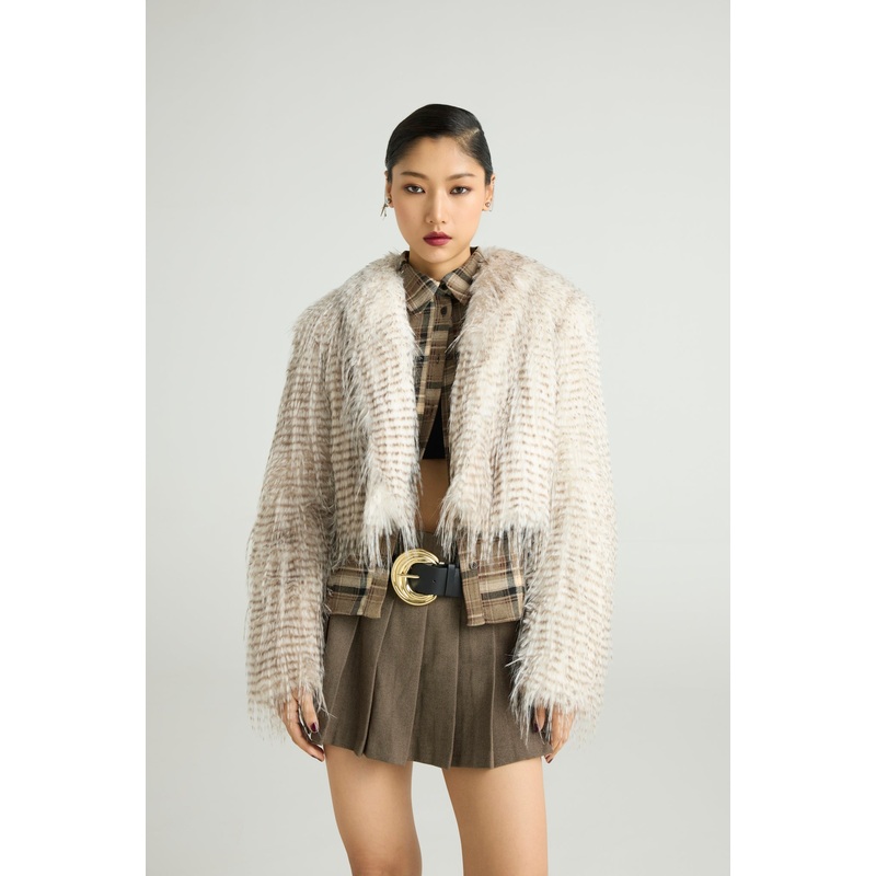 FERAL – Cropped Faux Fur Jacket Feral S