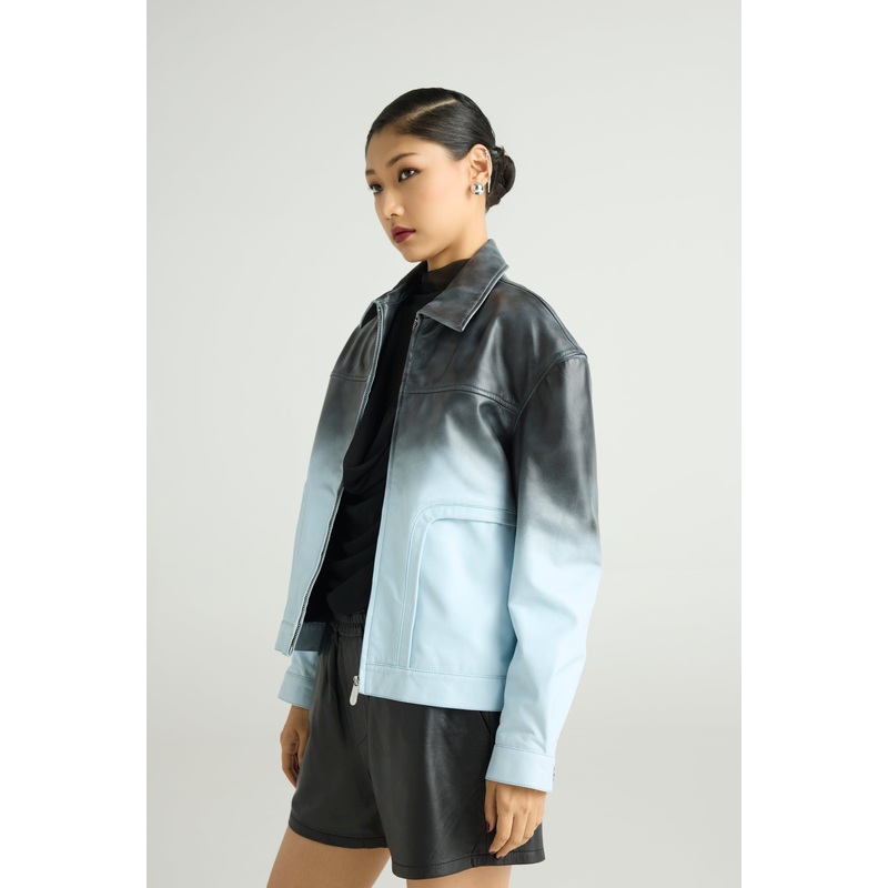 GLACIER – Ombre Leather Jacket XS