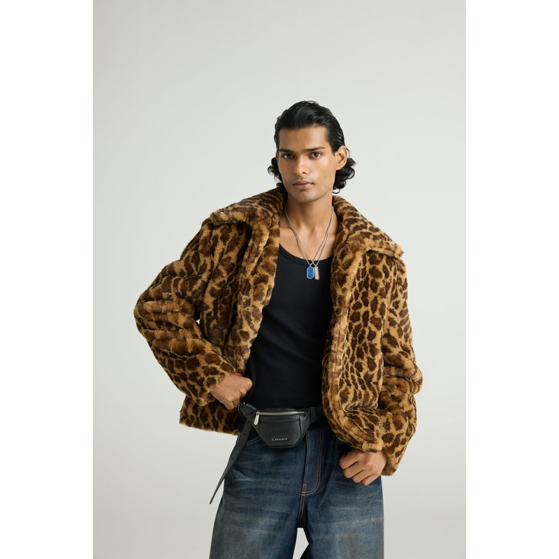 LEOPARDA – Faux Fur Jacket XS
