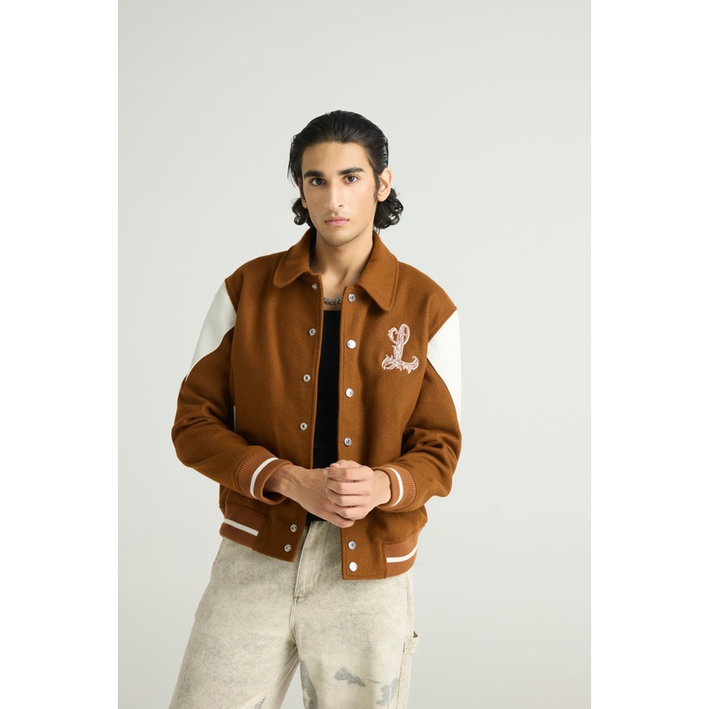 PHNIX – Wool & Leather Varsity Jacket (Heritage Revival Edition) XS