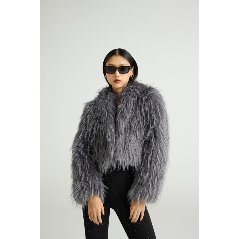 STORM MUSE – Cropped Faux Fur Jacket Storm Muse S