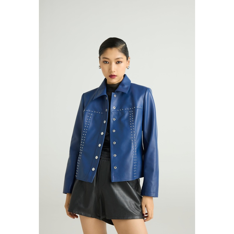 STRYK  Studded Leather Jacket XS