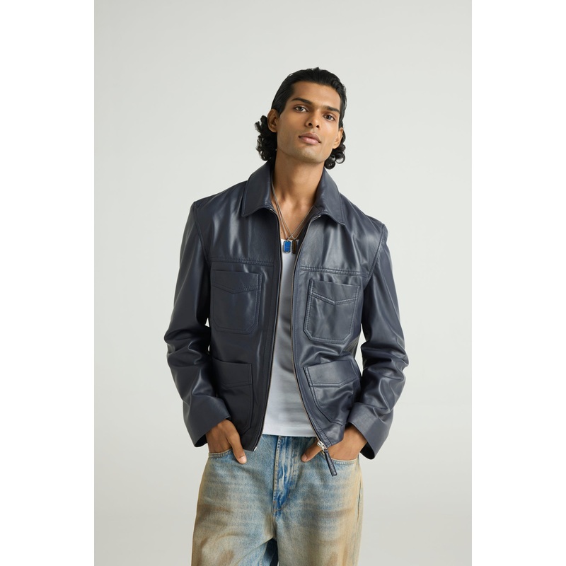 VERTEX – Utility Leather Jacket S