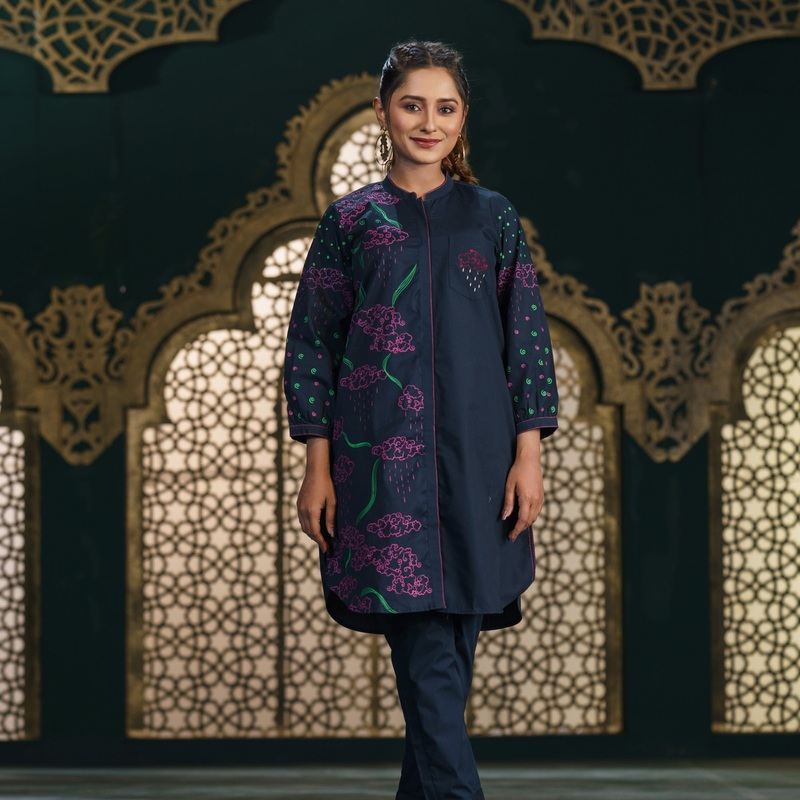 Women Black Ethnic 2-Piece Set S BLACK