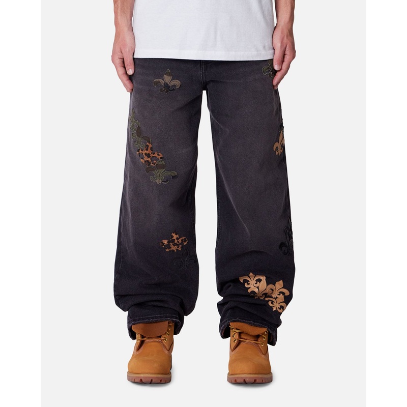 MNML Baggy Fleur Denim Jeans Black 28