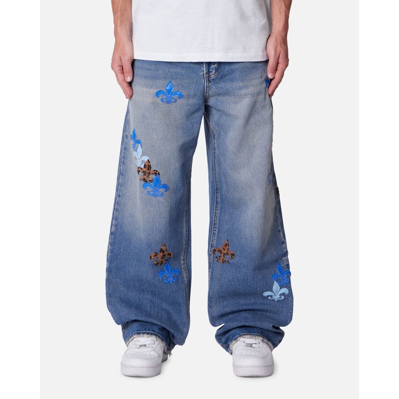 MNML Baggy Fleur Denim Jeans Blue 28