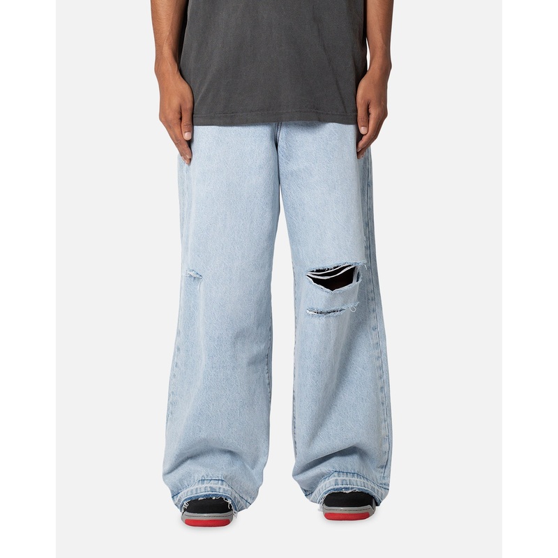 MNML Baggy Skater Denim Jeans Light Blue 28