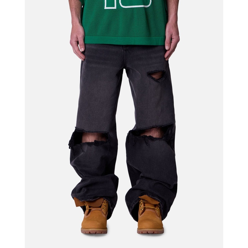 MNML Blowout Rave Denim Jeans Vintage Black 28