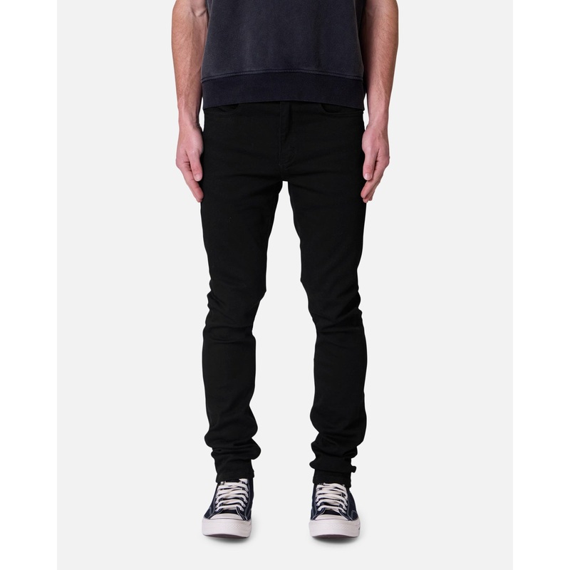 MNML Raw Skinny Denim Jeans Rinsed Black 28