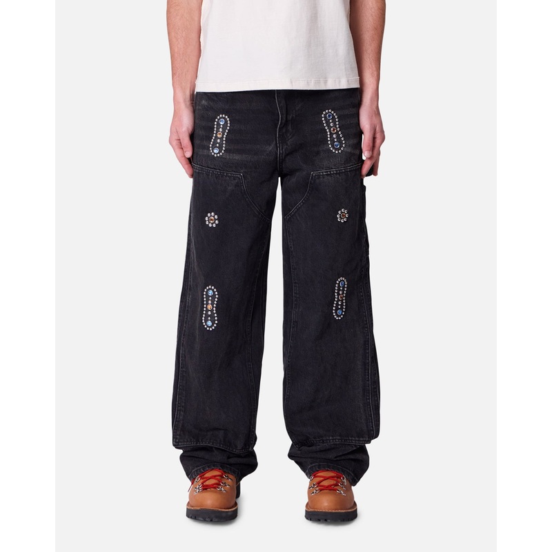 MNML V734 Western Jewel Denim Jeans Washed Black 28