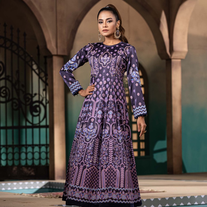 Womens Ethnic Premium Gown-Deep Violate L DEEP VIOLATE