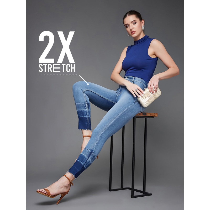 CHASEstretch Light Blue Skinny-Fit High-Rise Denim Jeans 26 Blue