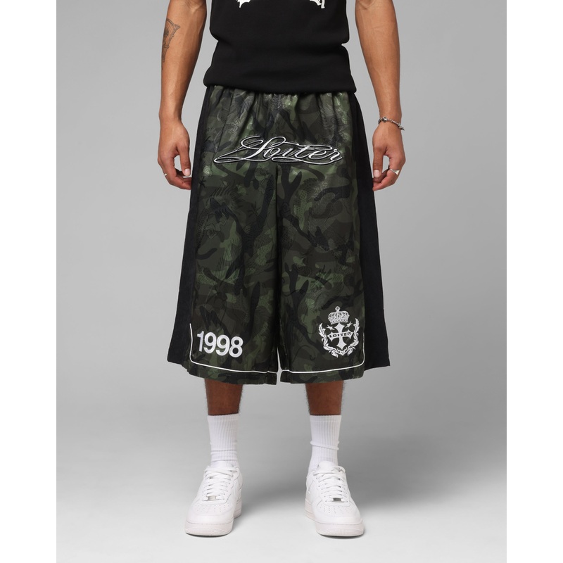 Loiter Fight Club 3 Quarter Shorts Woodland Camo XS