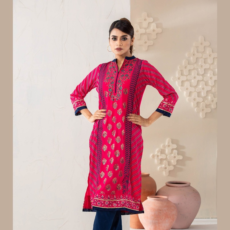 Womens Magenta Kurti 2XL MAGENTA