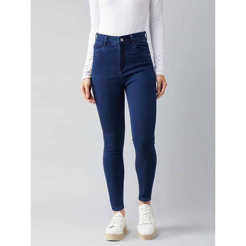 CHASEstretch Navy-Blue Skinny-Fit High-Rise Denim Jeans 26 Navy Blue