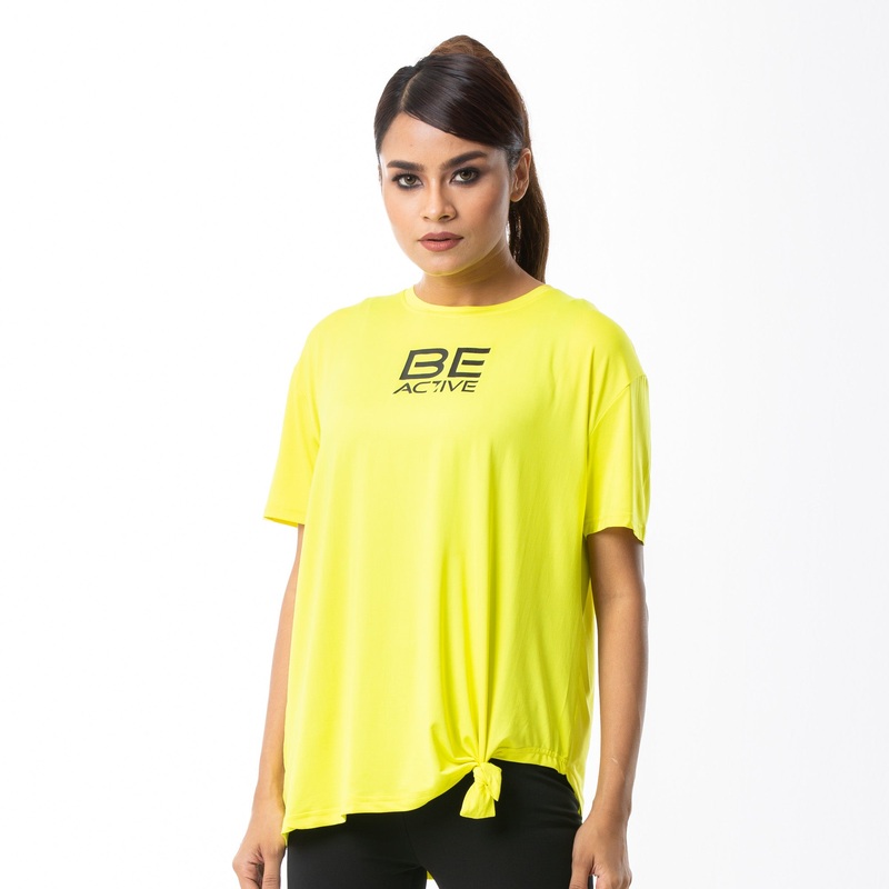 Womens Tops-Neon Green S NEON GREEN